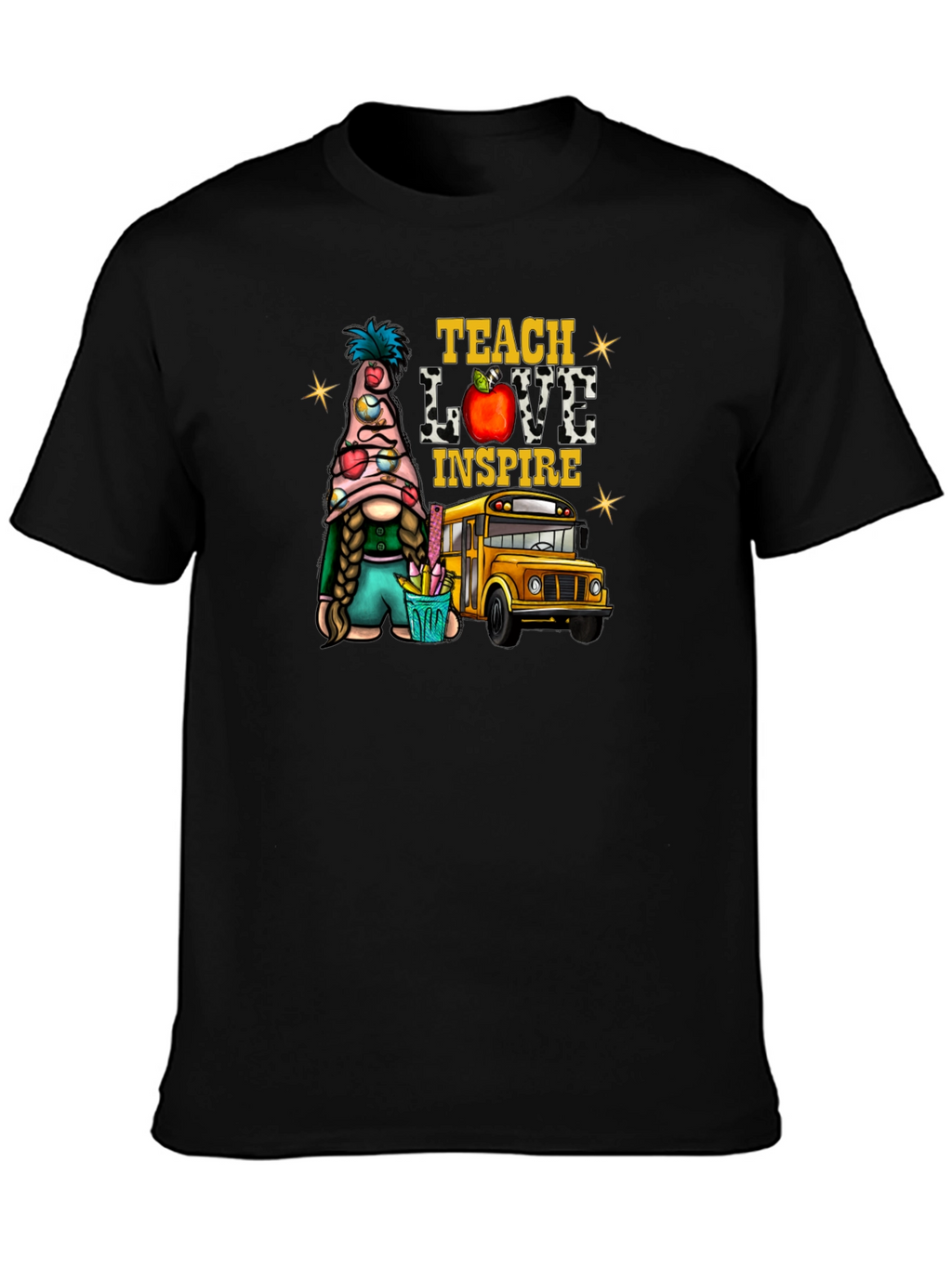 Teach Love Inspire Teacher Gnome T-Shirt