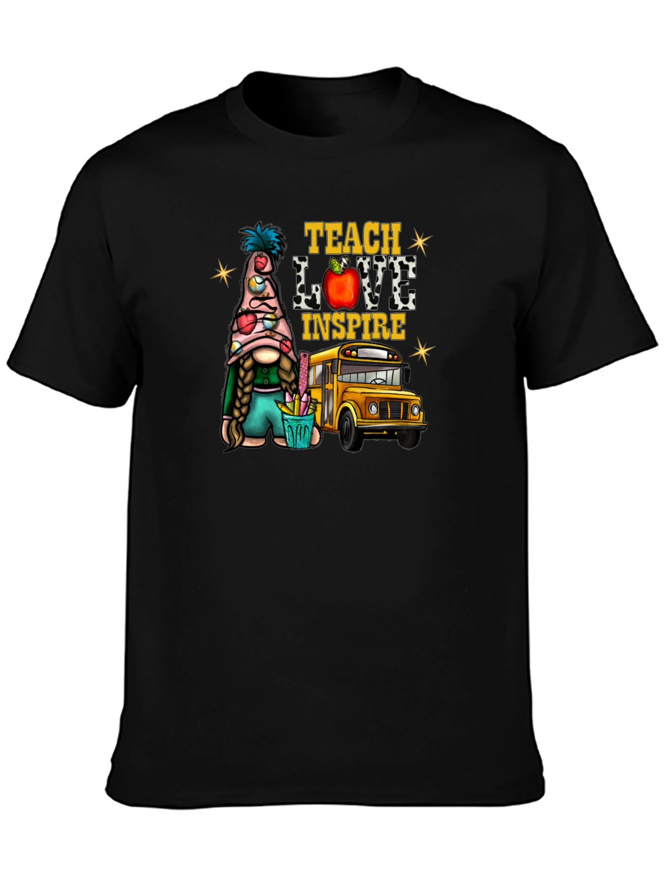 Teach Love Inspire Teacher Gnome T-Shirt