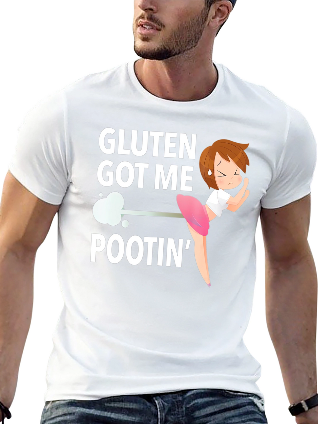 Gluten Got Me Pootin Funny T-Shirt