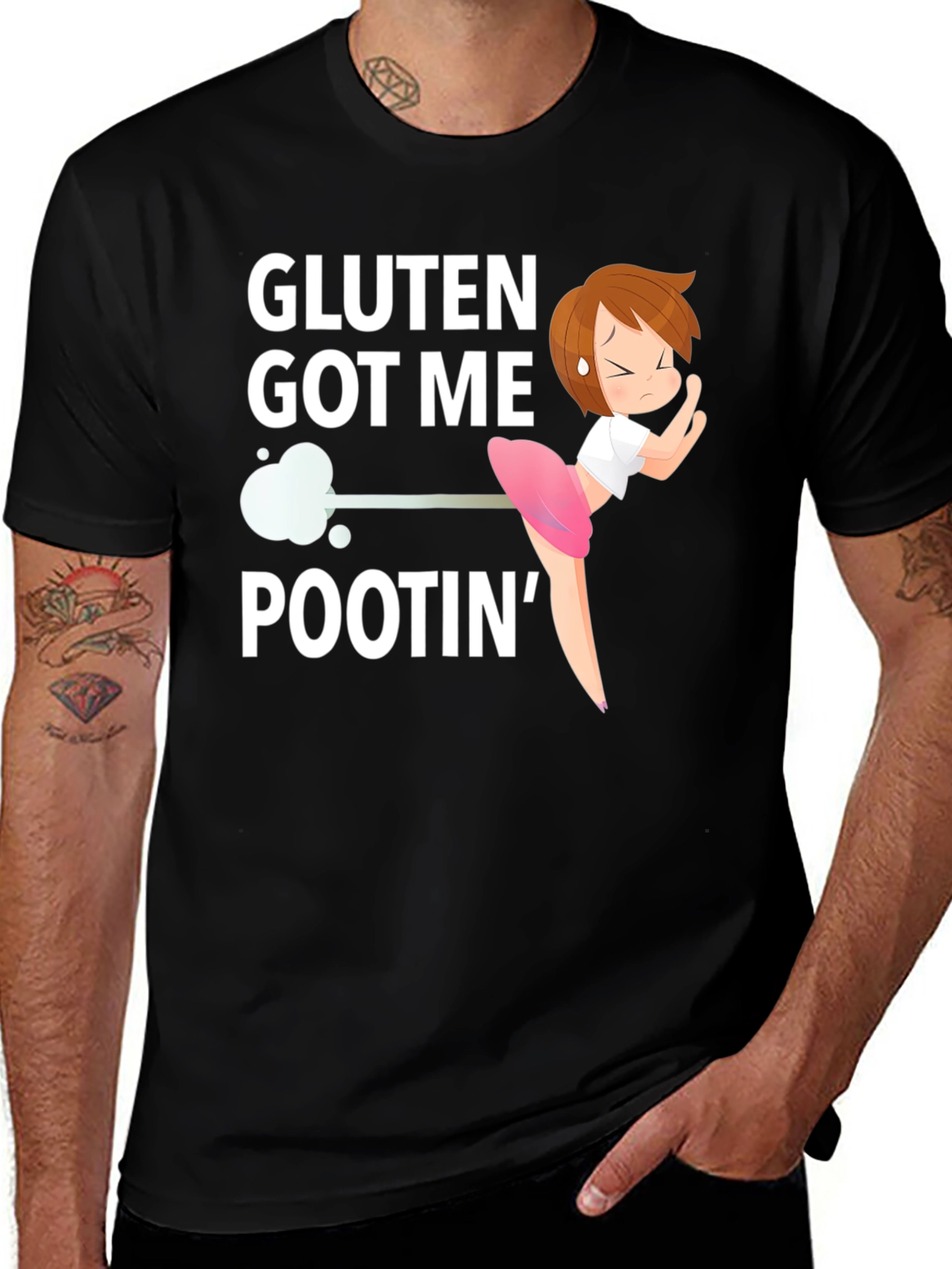 Gluten Got Me Pootin Funny T-Shirt