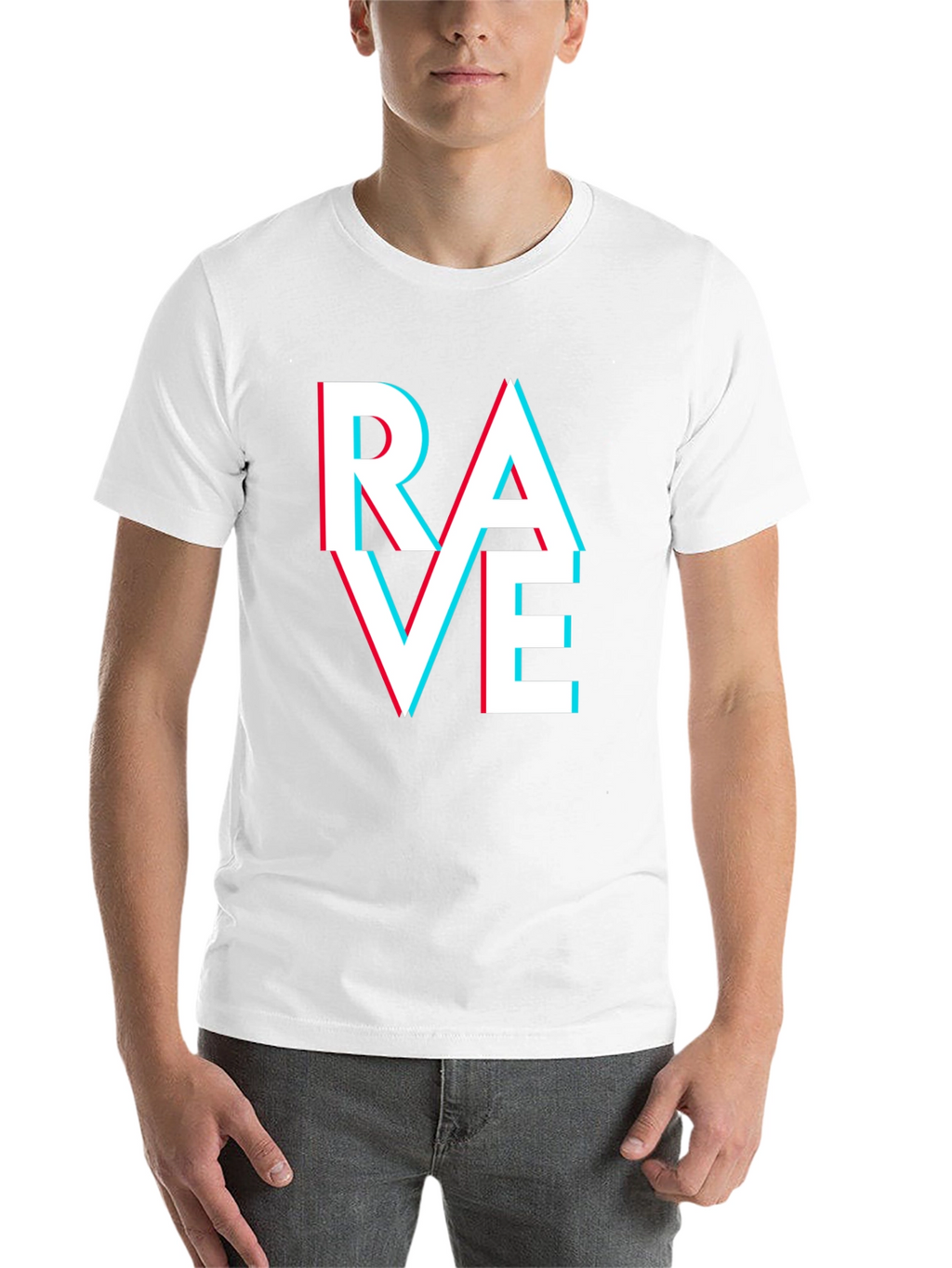 Rave T-Shirt - Glitch Text Design