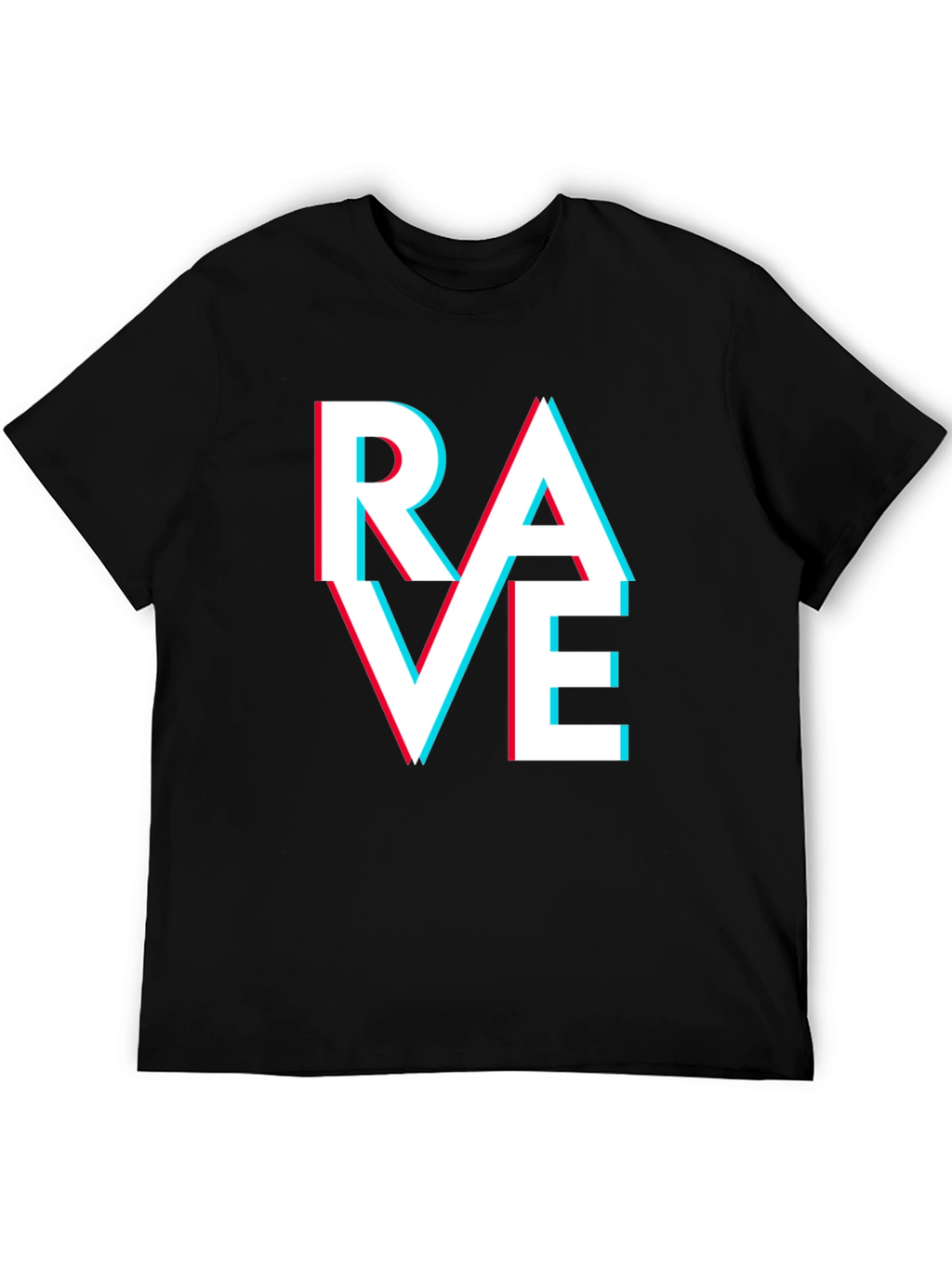 Rave T-Shirt - Glitch Text Design