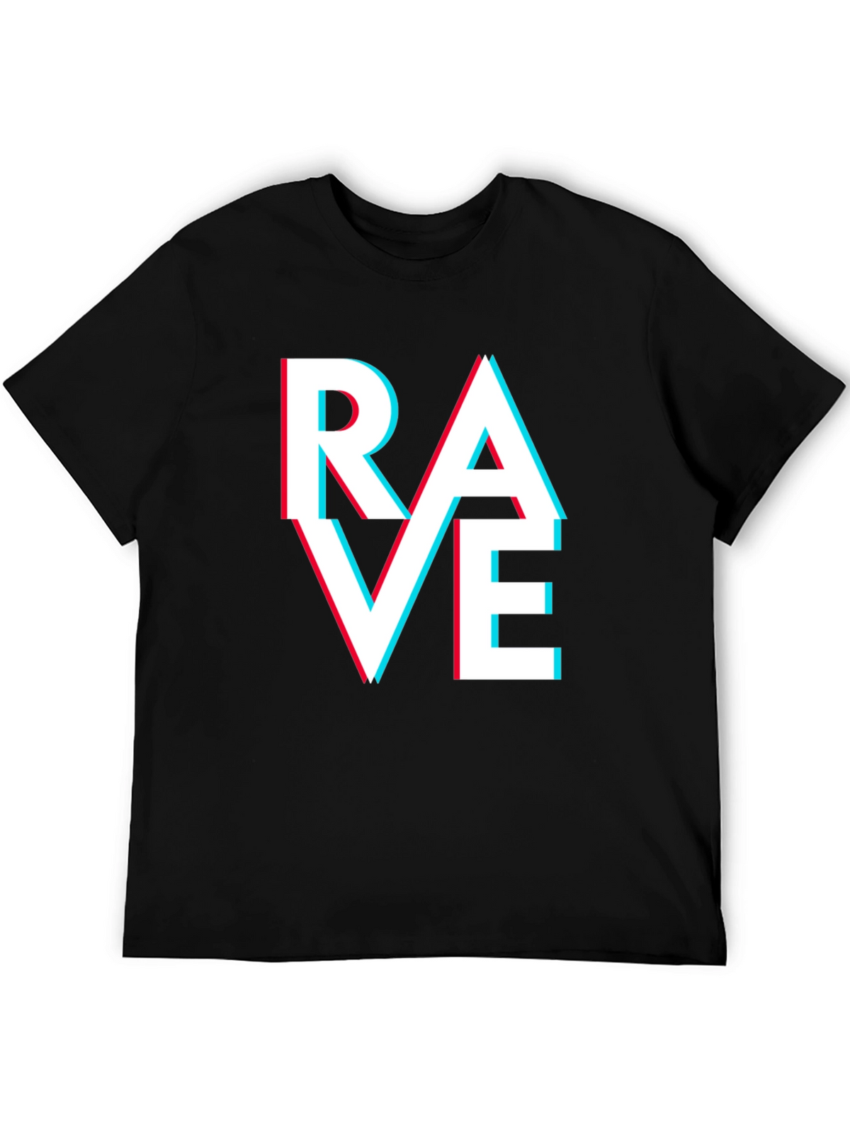 Rave T-Shirt - Glitch Text Design