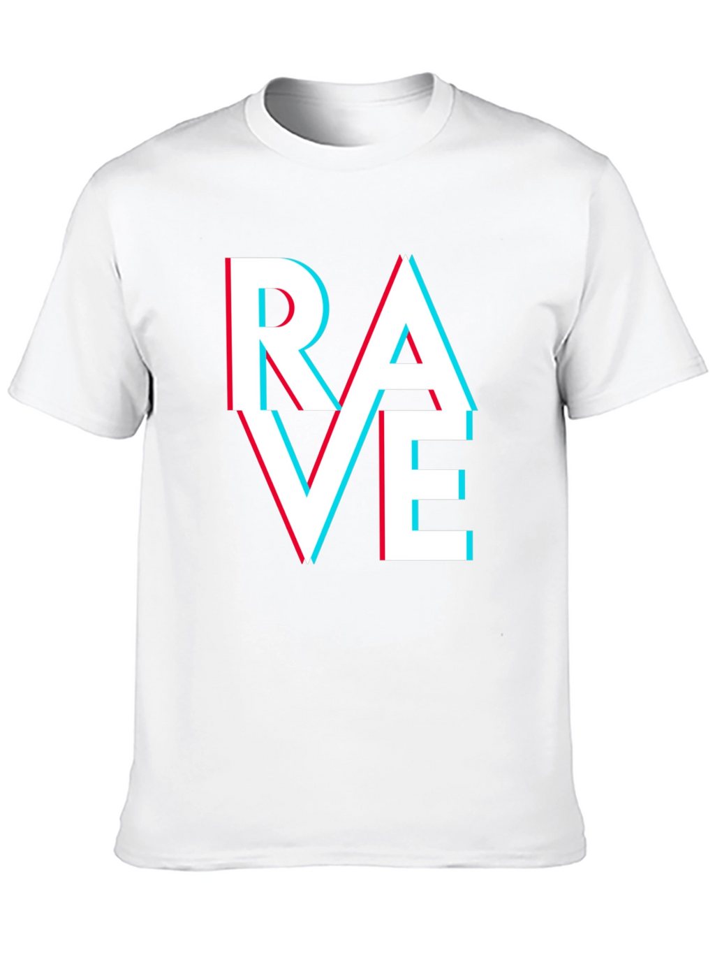 Rave T-Shirt - Glitch Text Design