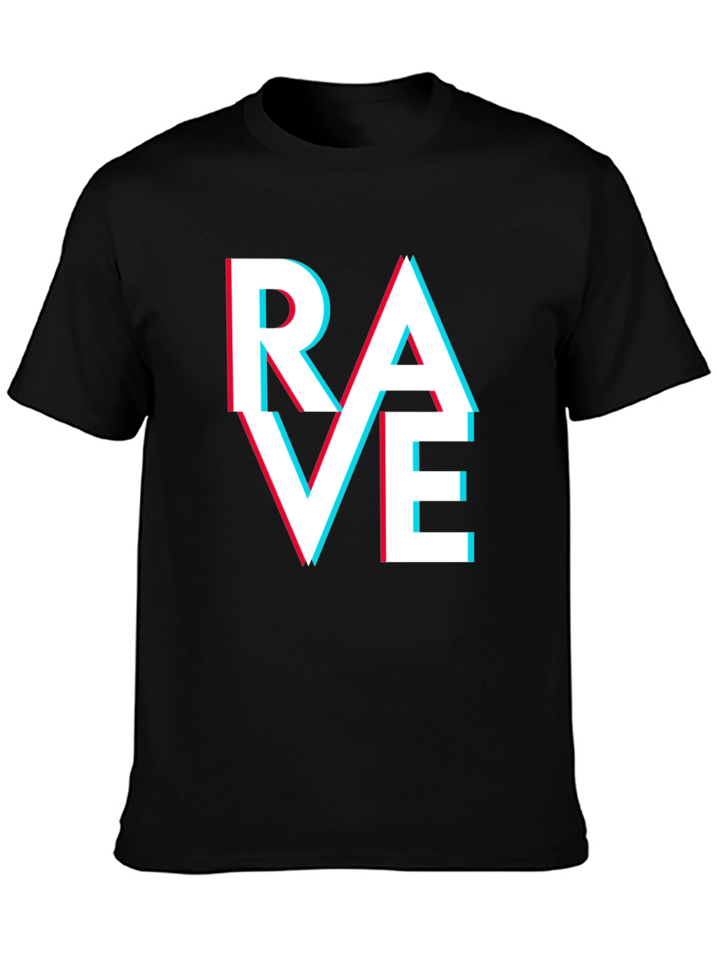 Rave T-Shirt - Glitch Text Design