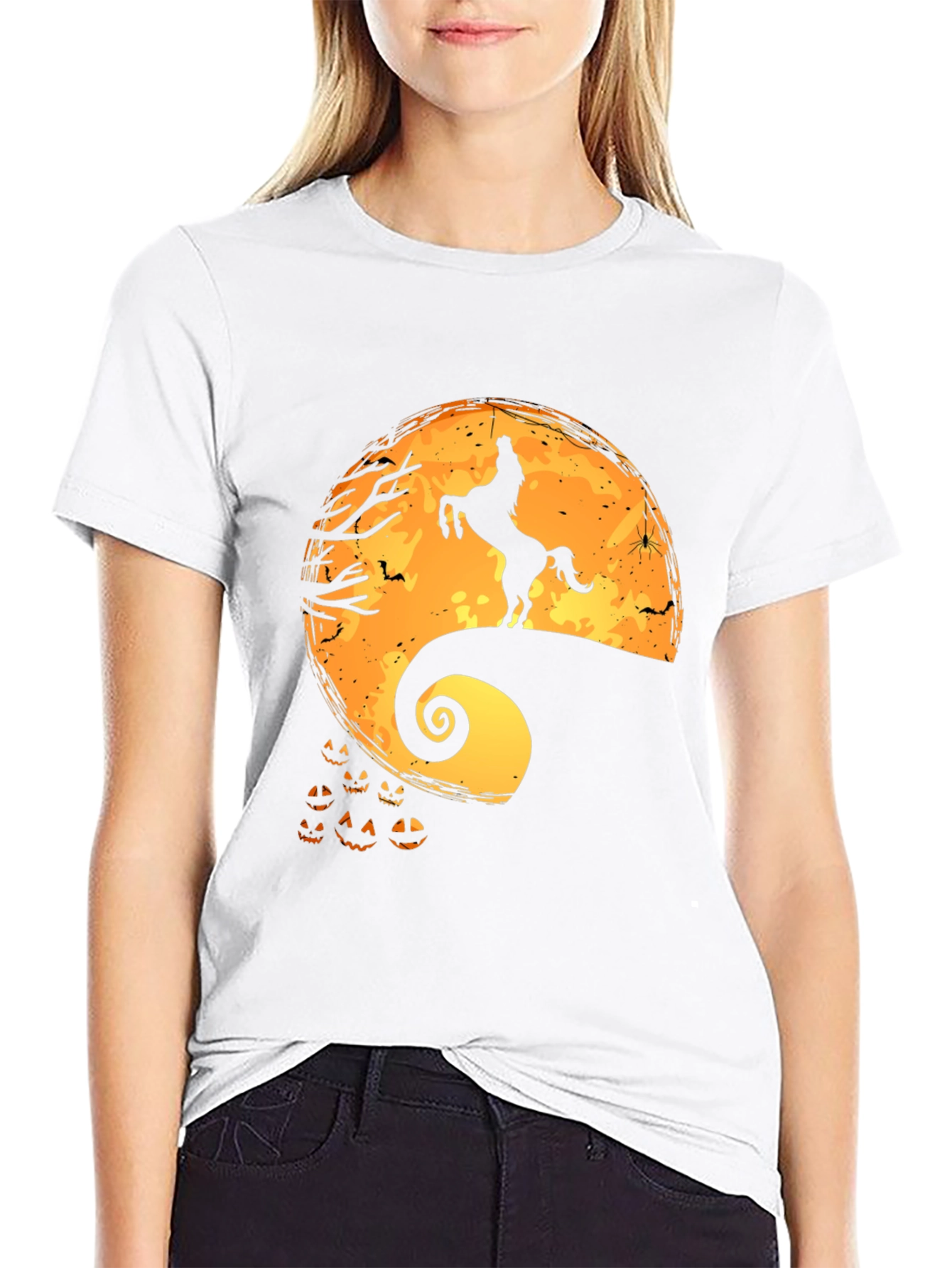 Halloween Unicorn Moon Graphic Tee