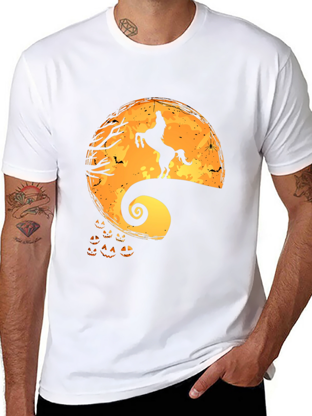 Halloween Unicorn Moon Graphic Tee