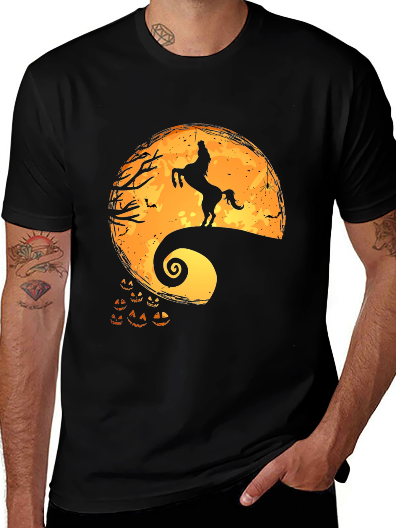 Halloween Unicorn Moon Graphic Tee