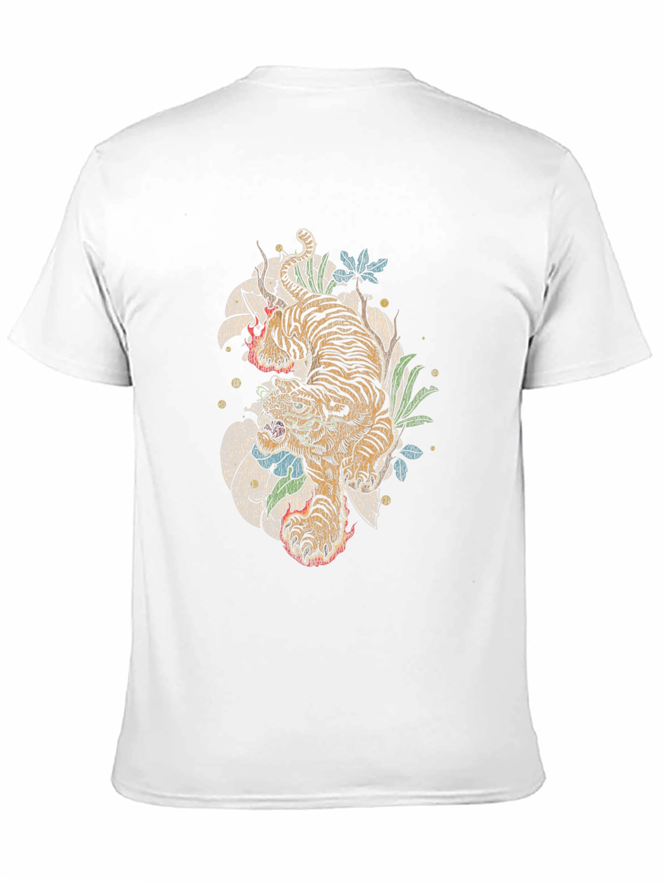 Tiger Graphic Print Crew Neck T-Shirt