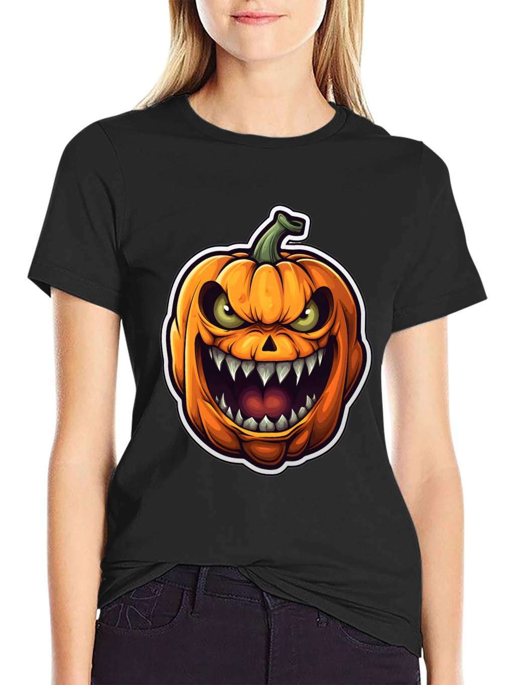 Mens Halloween Pumpkin Graphic Tee