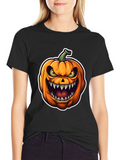 Mens Halloween Pumpkin Graphic Tee