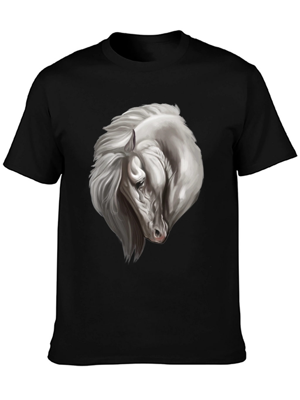 Black Horse Graphic Tee for Men