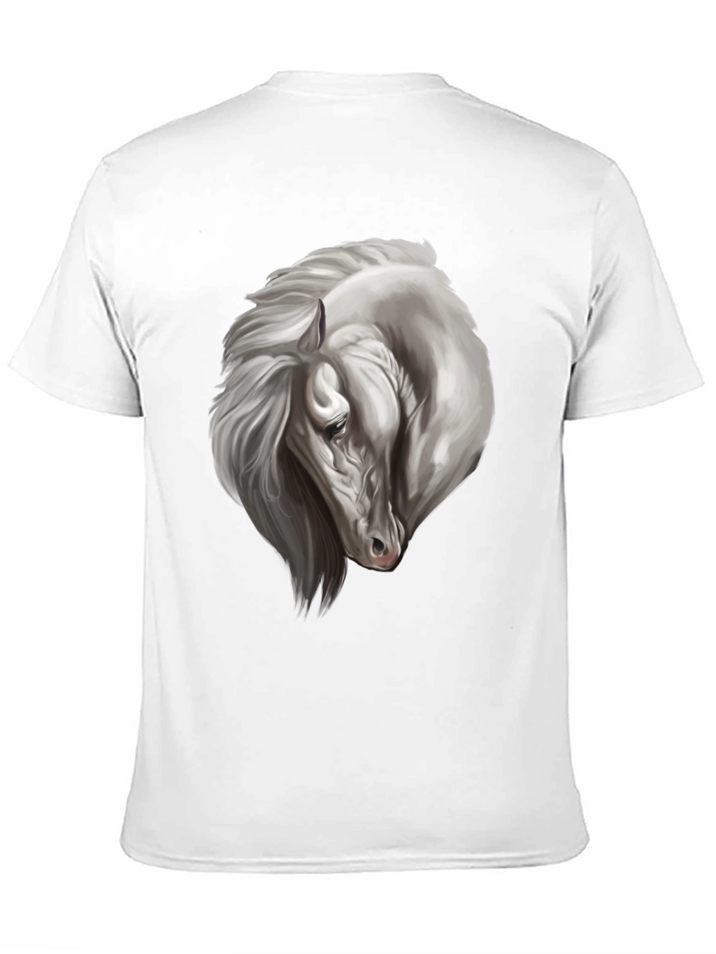 Black Horse Graphic Tee for Men