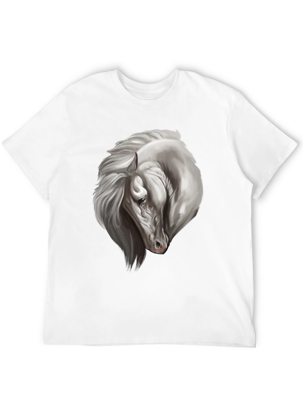 Black Horse Graphic Tee for Men