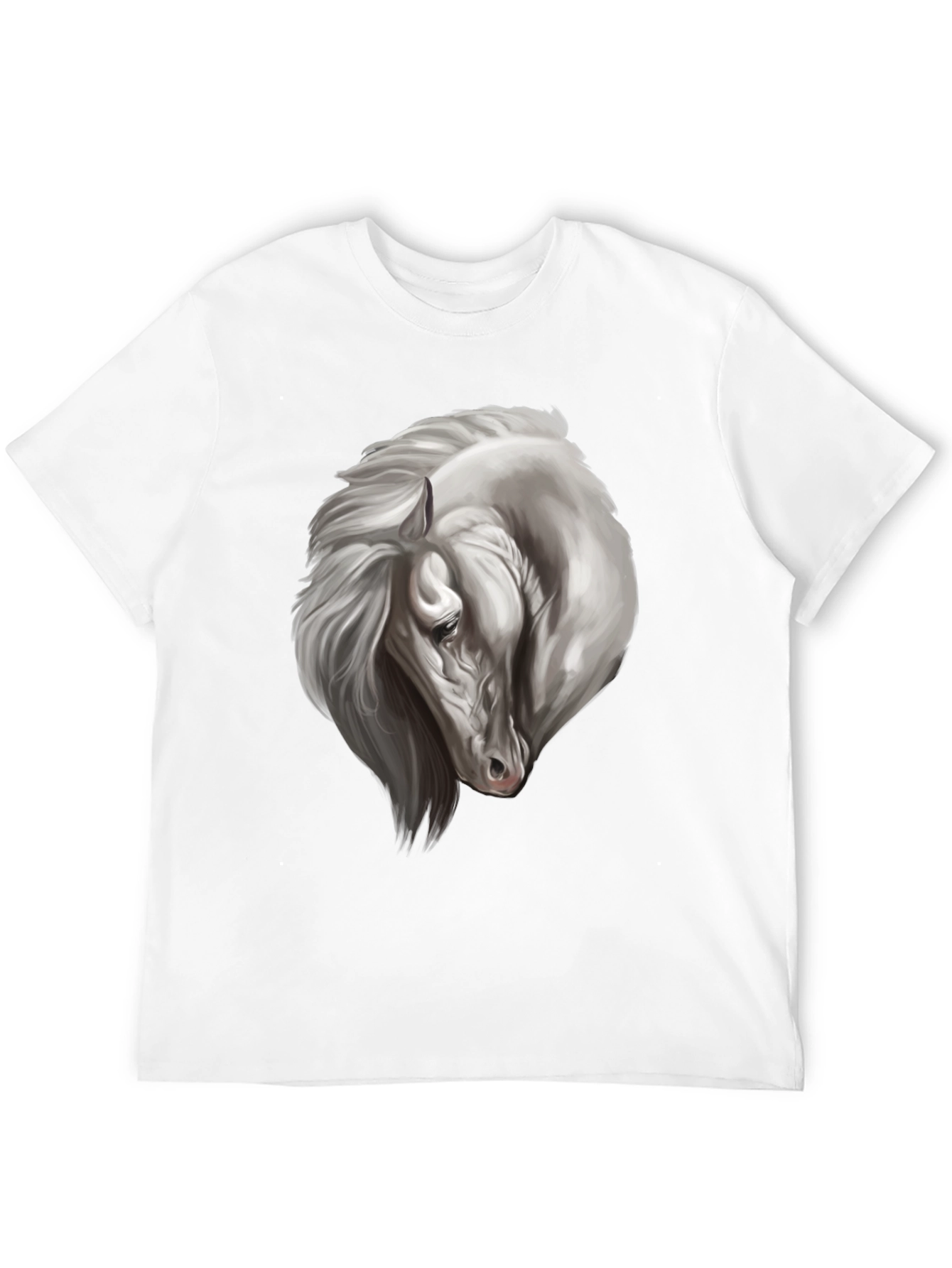 Black Horse Graphic Tee for Men