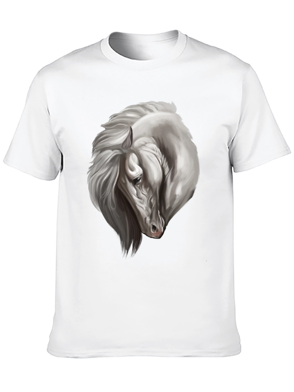 Black Horse Graphic Tee for Men