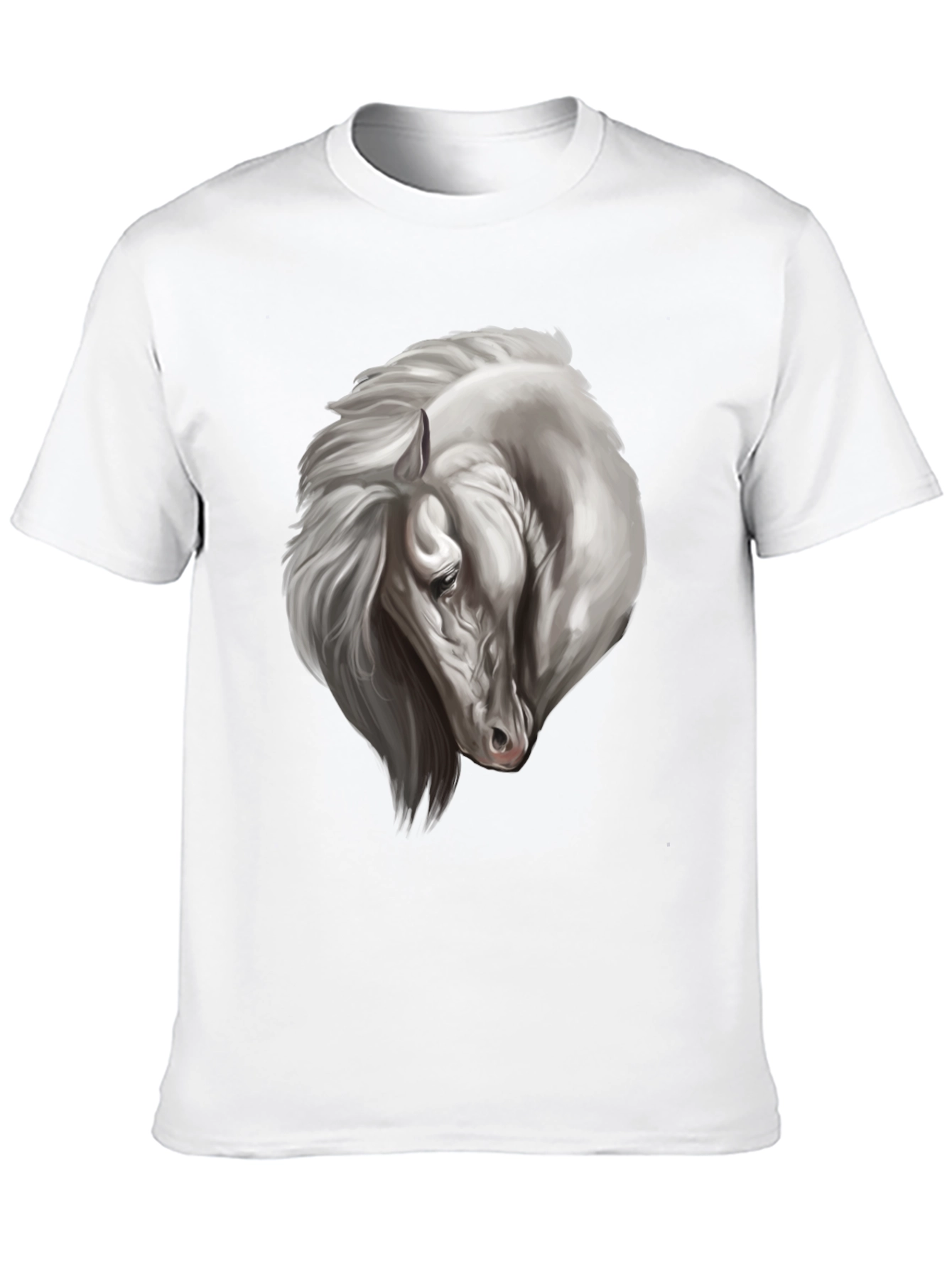 Black Horse Graphic Tee for Men