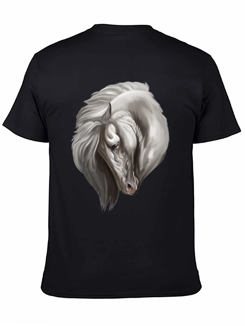 Black Horse Graphic Tee for Men
