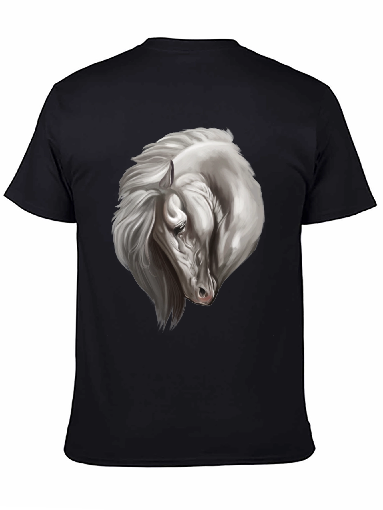 Black Horse Graphic Tee for Men