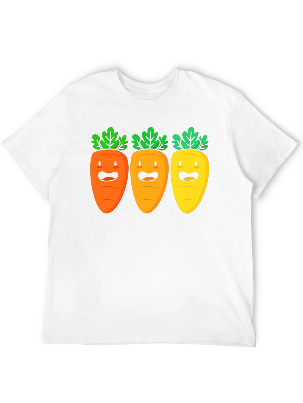 Carrot Trio Graphic Tee - Black Cotton T-Shirt