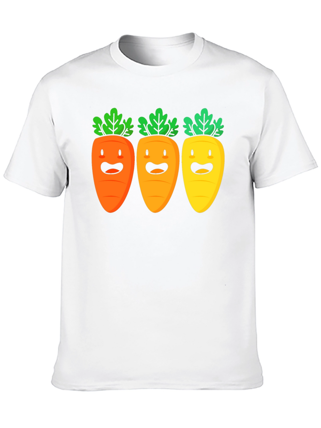 Carrot Trio Graphic Tee - Black Cotton T-Shirt