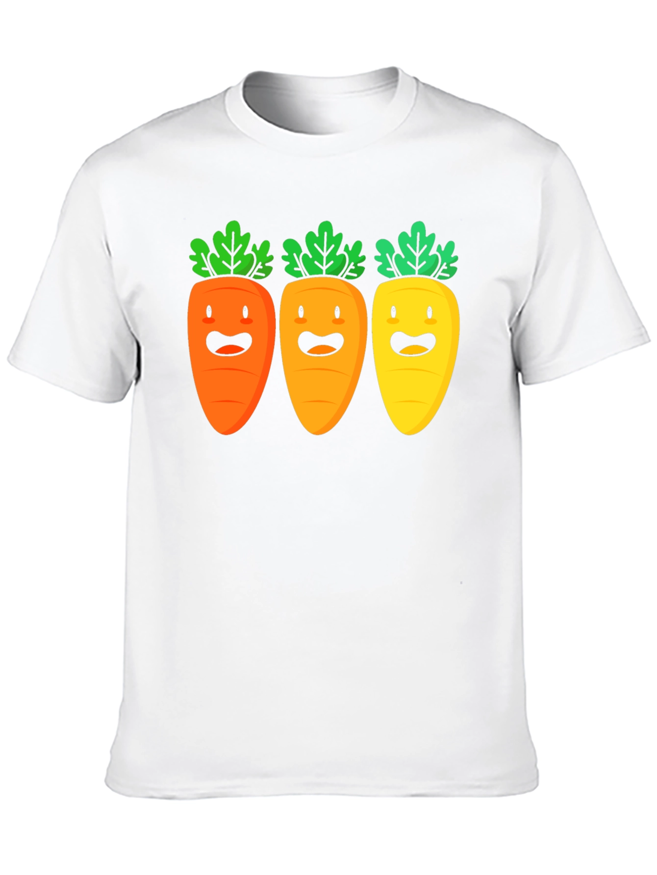 Carrot Trio Graphic Tee - Black Cotton T-Shirt