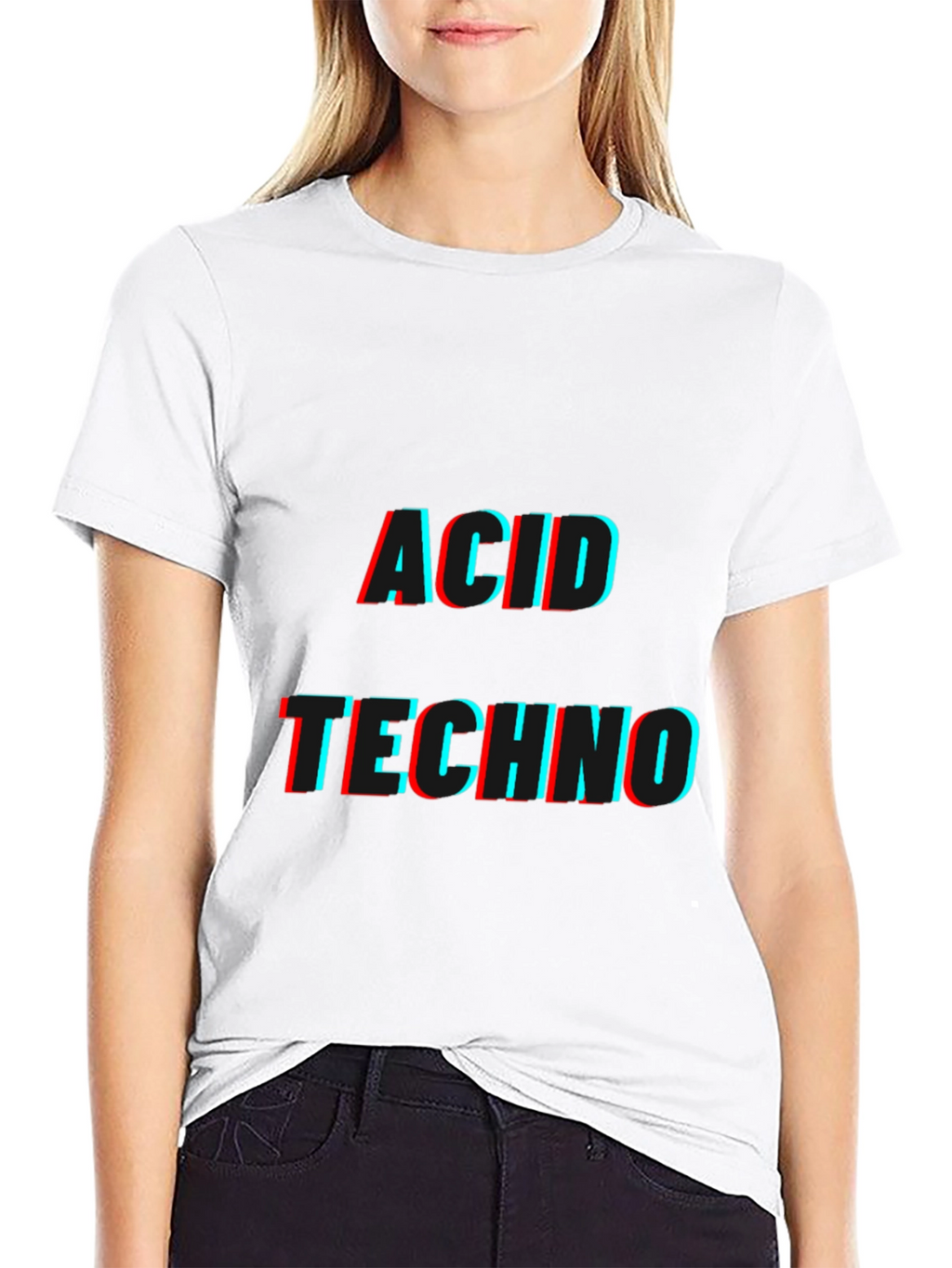 Acid Techno Black Graphic T-Shirt