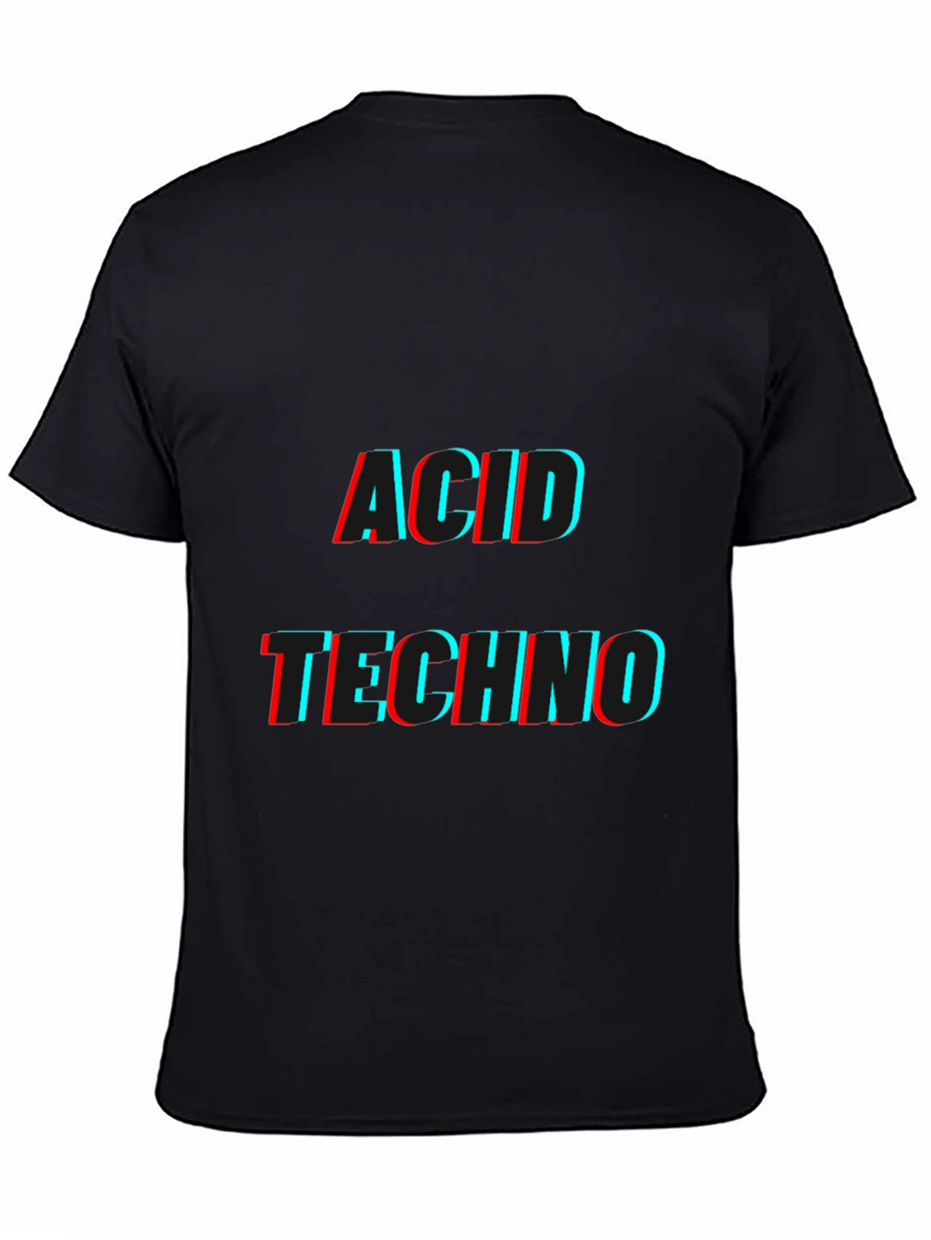 Acid Techno Black Graphic T-Shirt