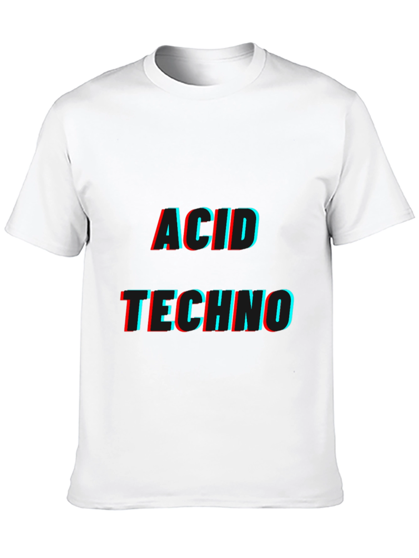 Acid Techno Black Graphic T-Shirt