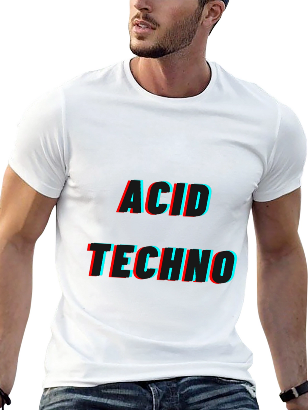 Acid Techno Black Graphic T-Shirt