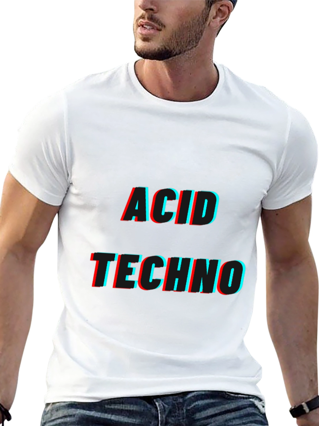 Acid Techno Black Graphic T-Shirt