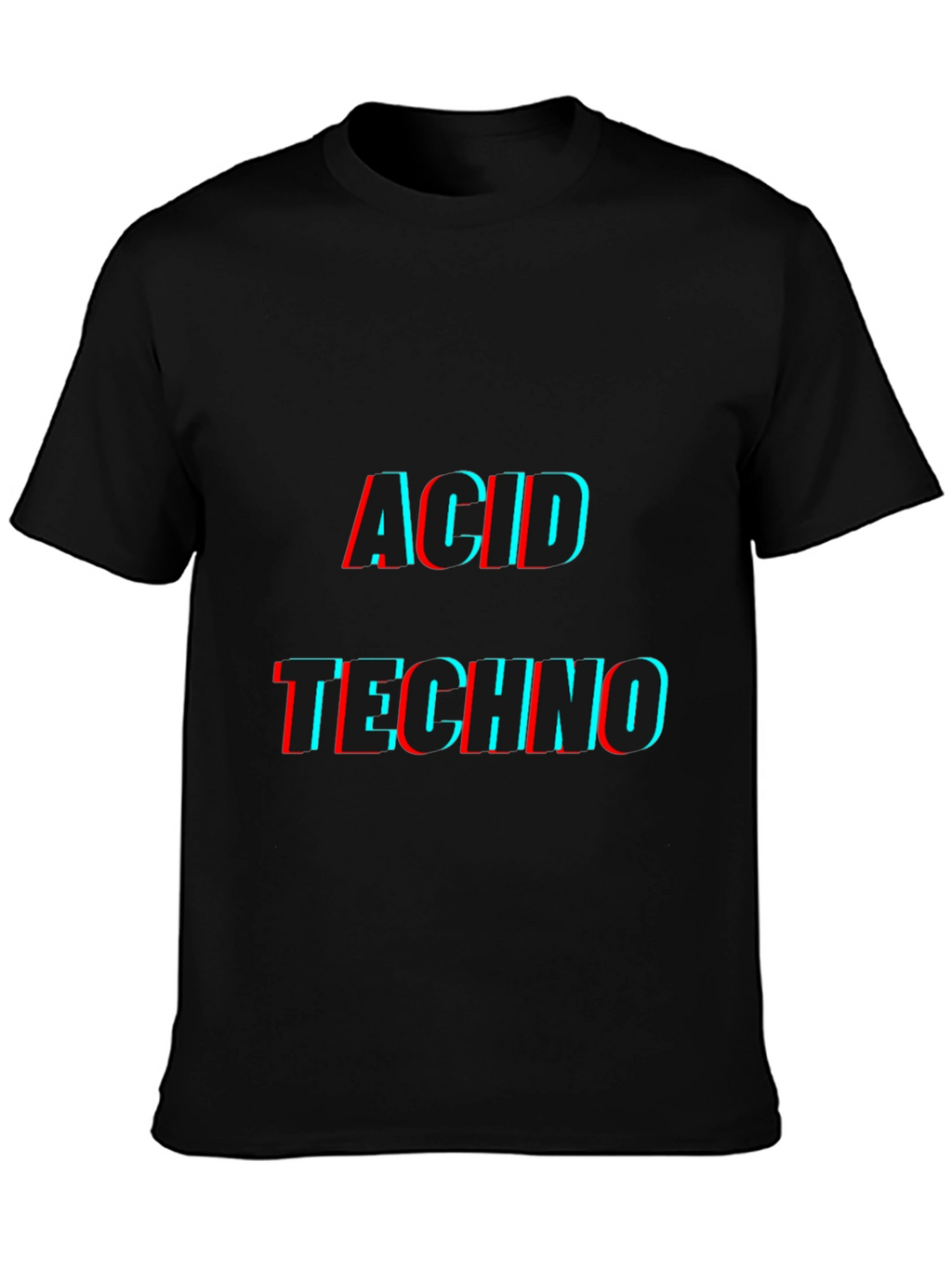 Acid Techno Black Graphic T-Shirt