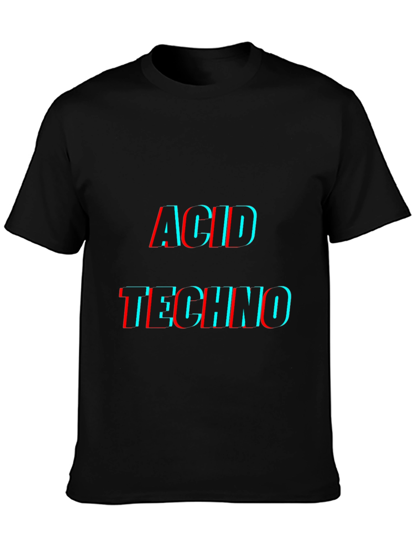 Acid Techno Black Graphic T-Shirt