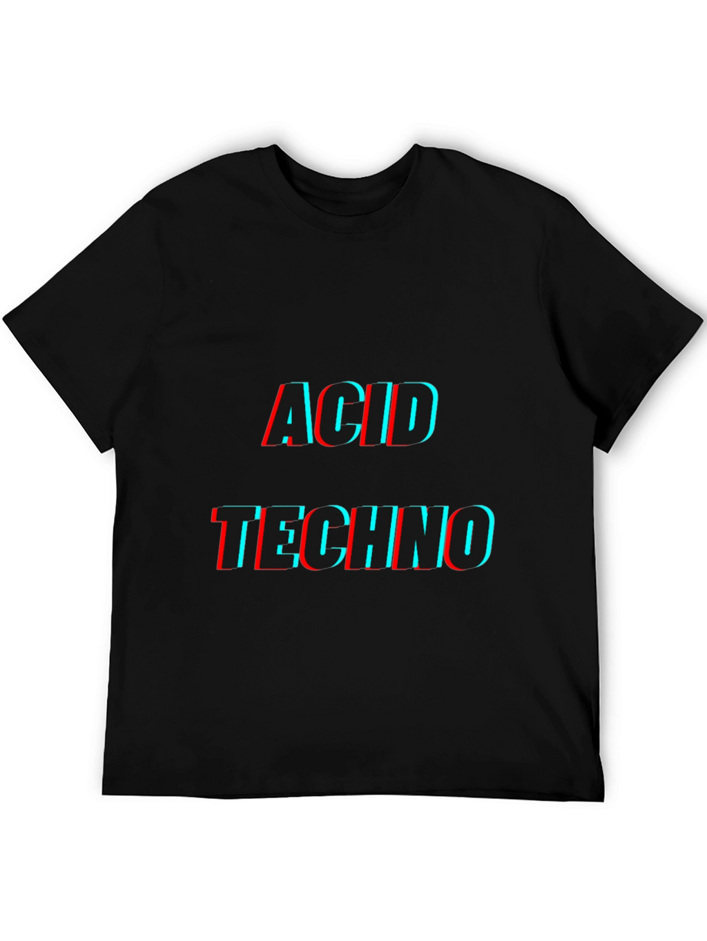 Acid Techno Black Graphic T-Shirt