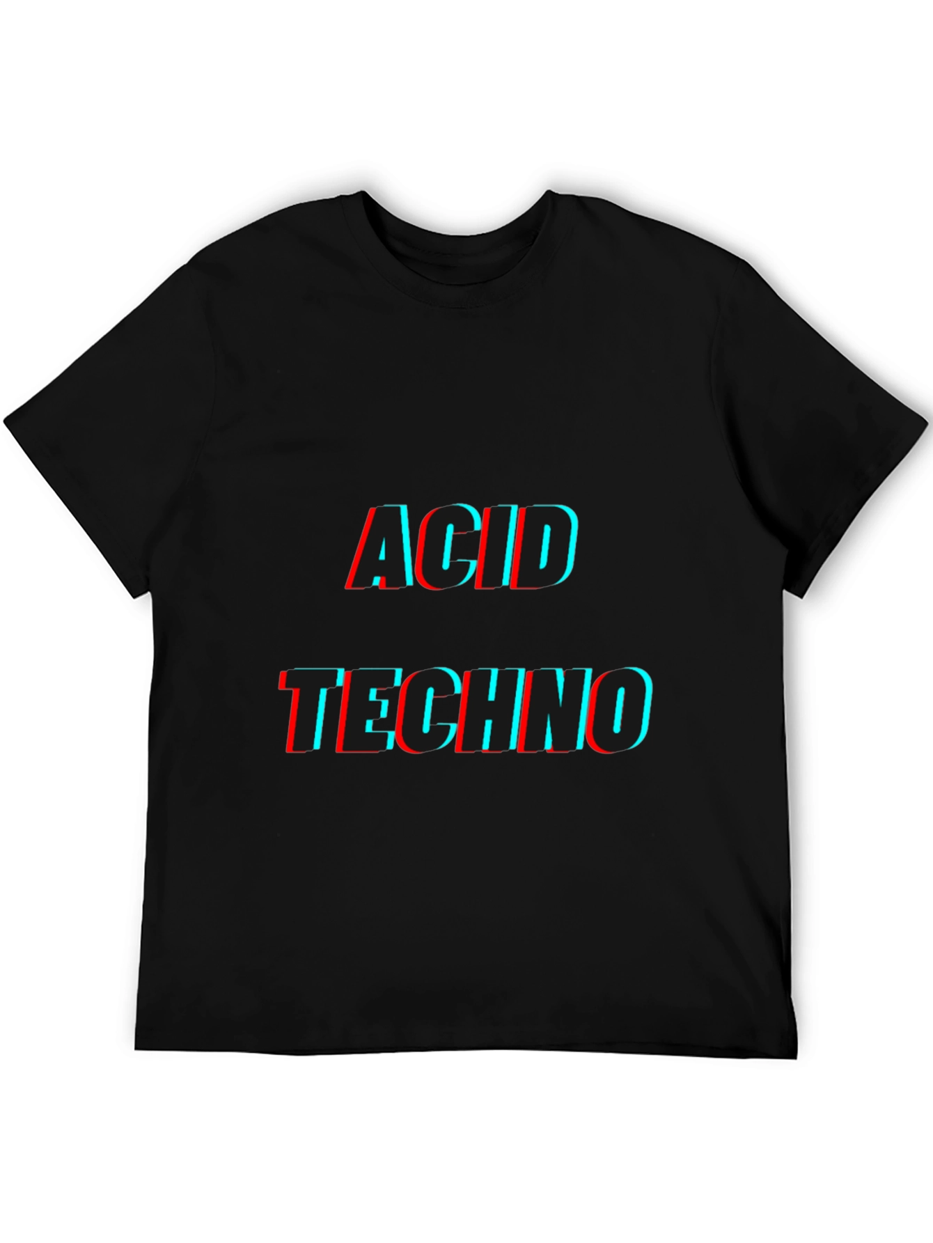 Acid Techno Black Graphic T-Shirt