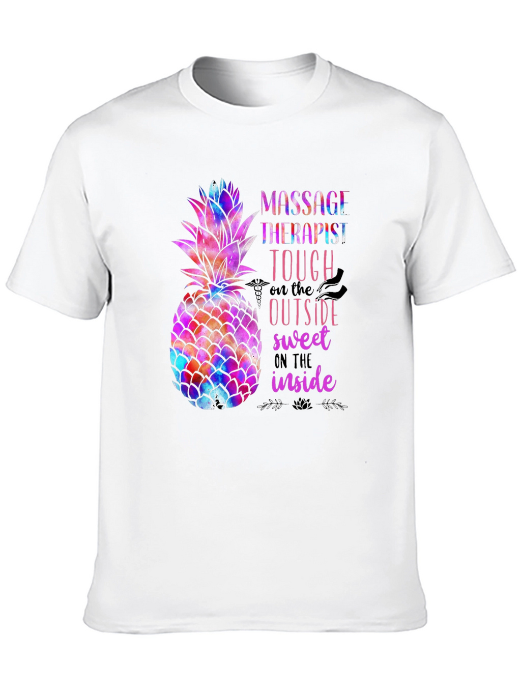 Massage Therapist Pineapple Graphic Tee