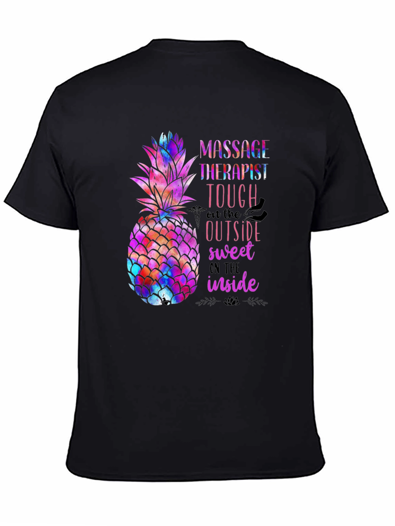 Massage Therapist Pineapple Graphic Tee