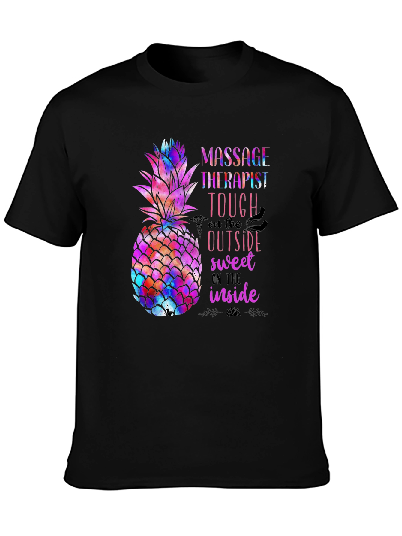 Massage Therapist Pineapple Graphic Tee