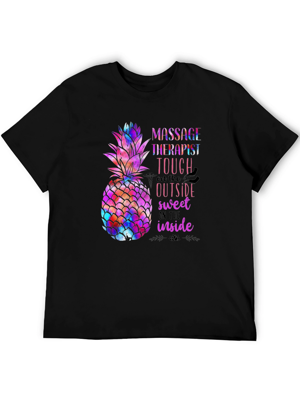 Massage Therapist Pineapple Graphic Tee