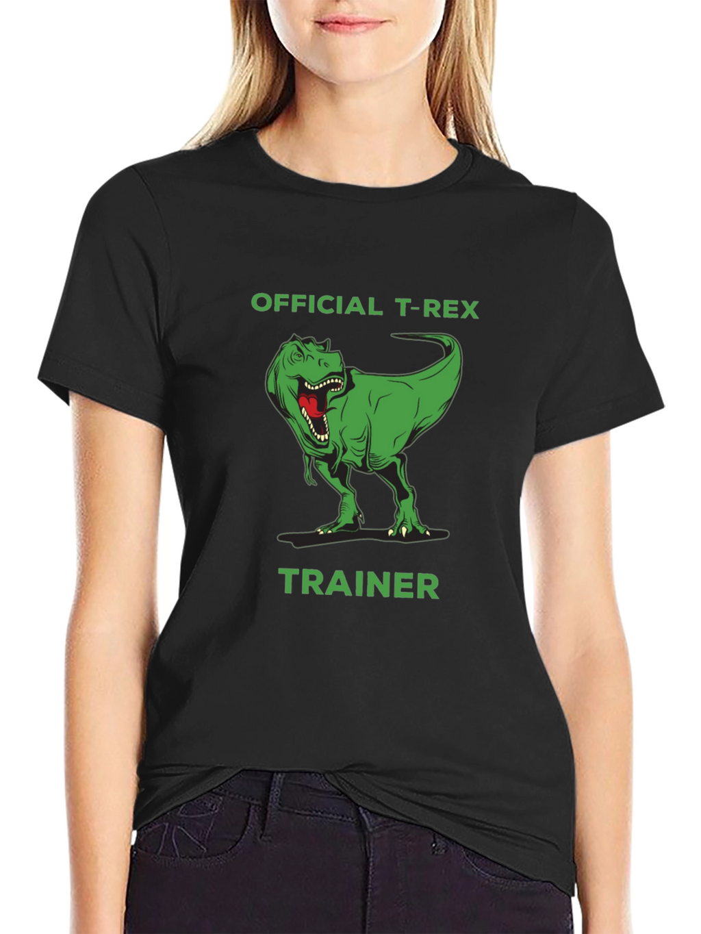 Official T-Rex Trainer Graphic Tee - Black Cotton