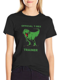 Official T-Rex Trainer Graphic Tee - Black Cotton