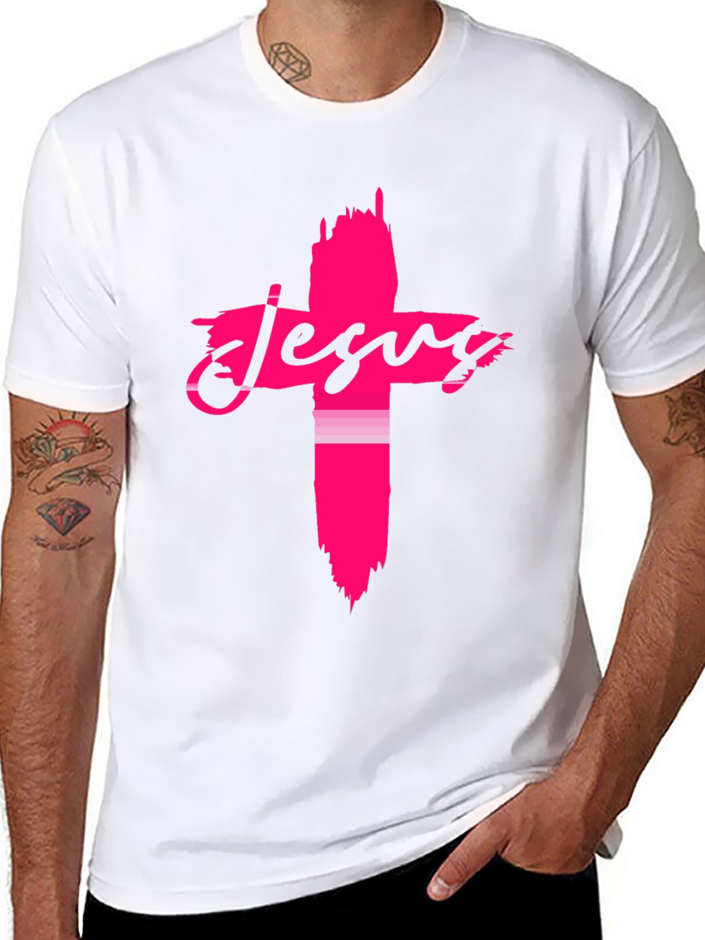 Jesus Cross Graphic Tee - Stylish Christian Apparel
