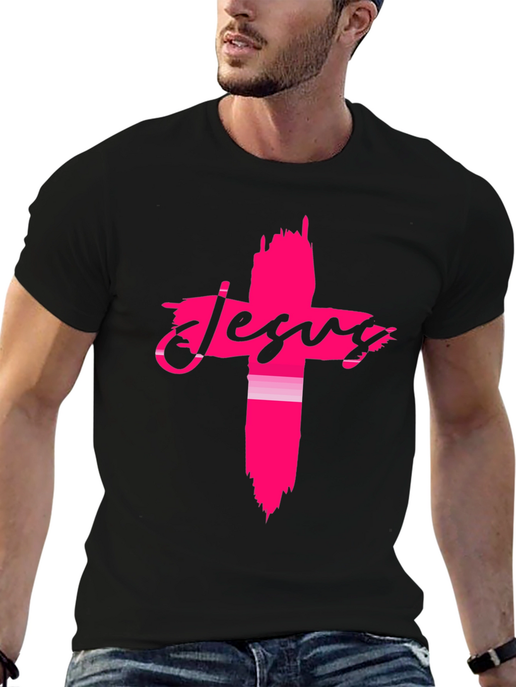 Jesus Cross Graphic Tee - Stylish Christian Apparel