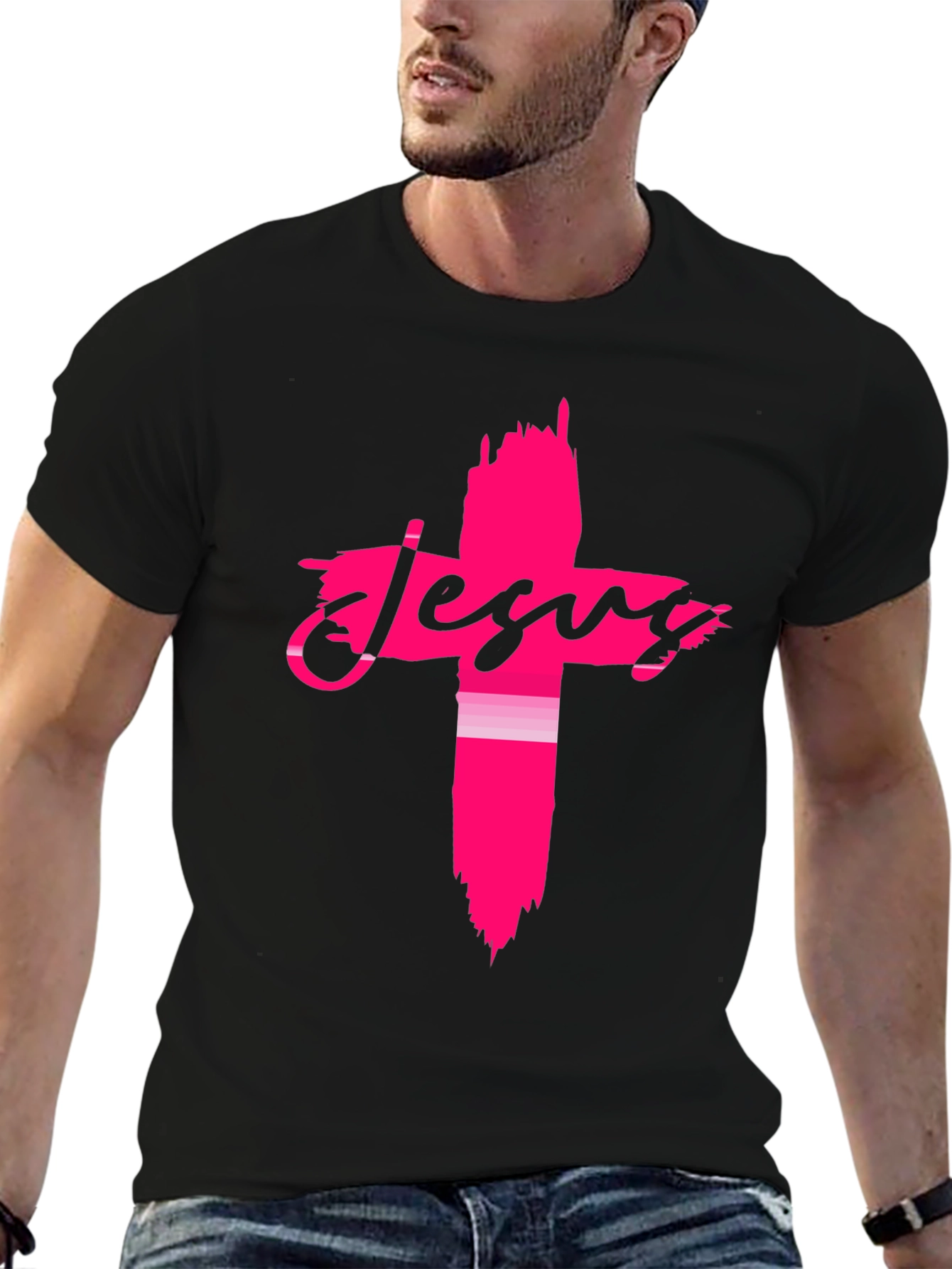 Jesus Cross Graphic Tee - Stylish Christian Apparel