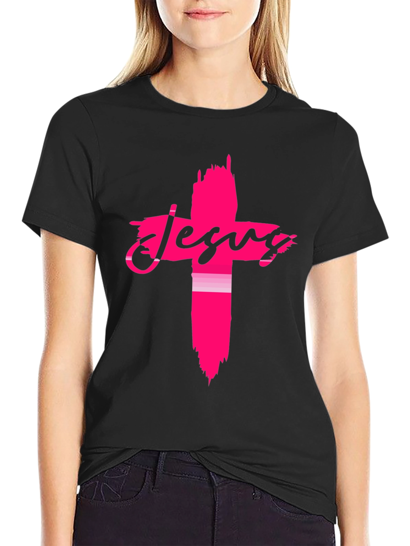 Jesus Cross Graphic Tee - Stylish Christian Apparel