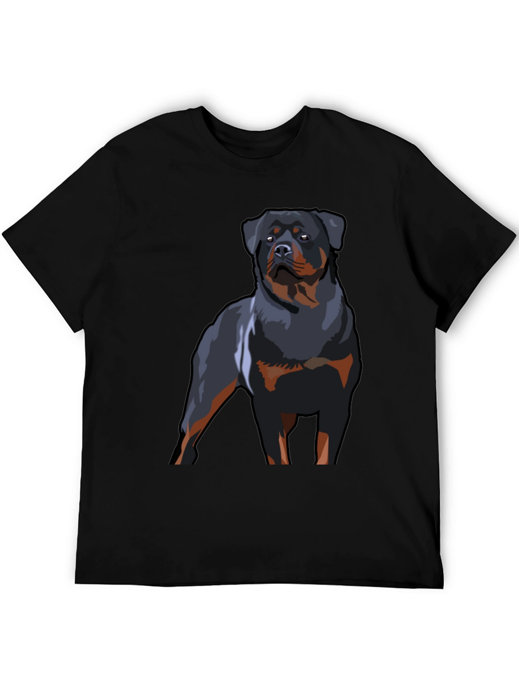 Rottweiler Graphic T-Shirt - Black Dog Lover Tee