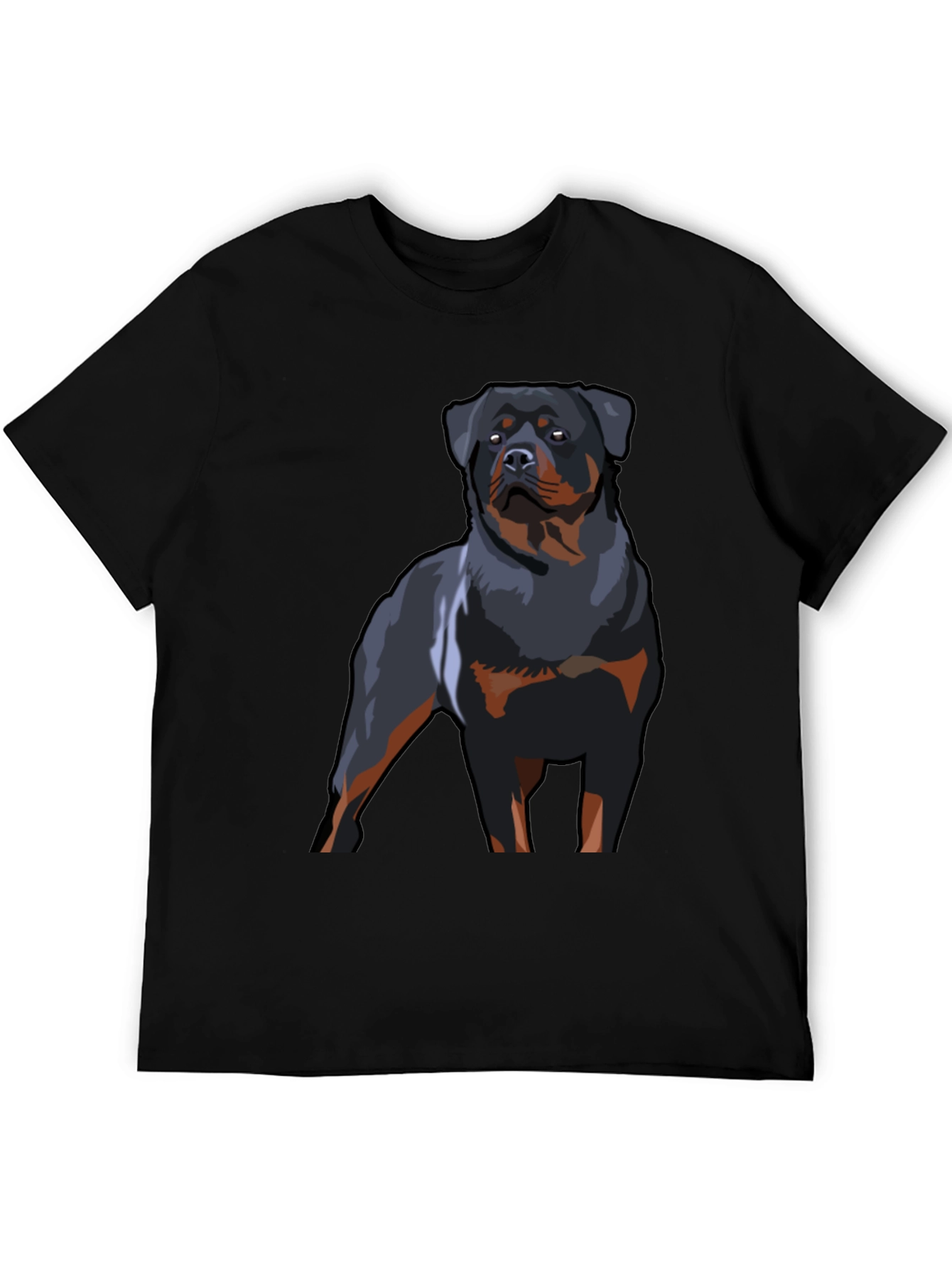 Rottweiler Graphic T-Shirt - Black Dog Lover Tee
