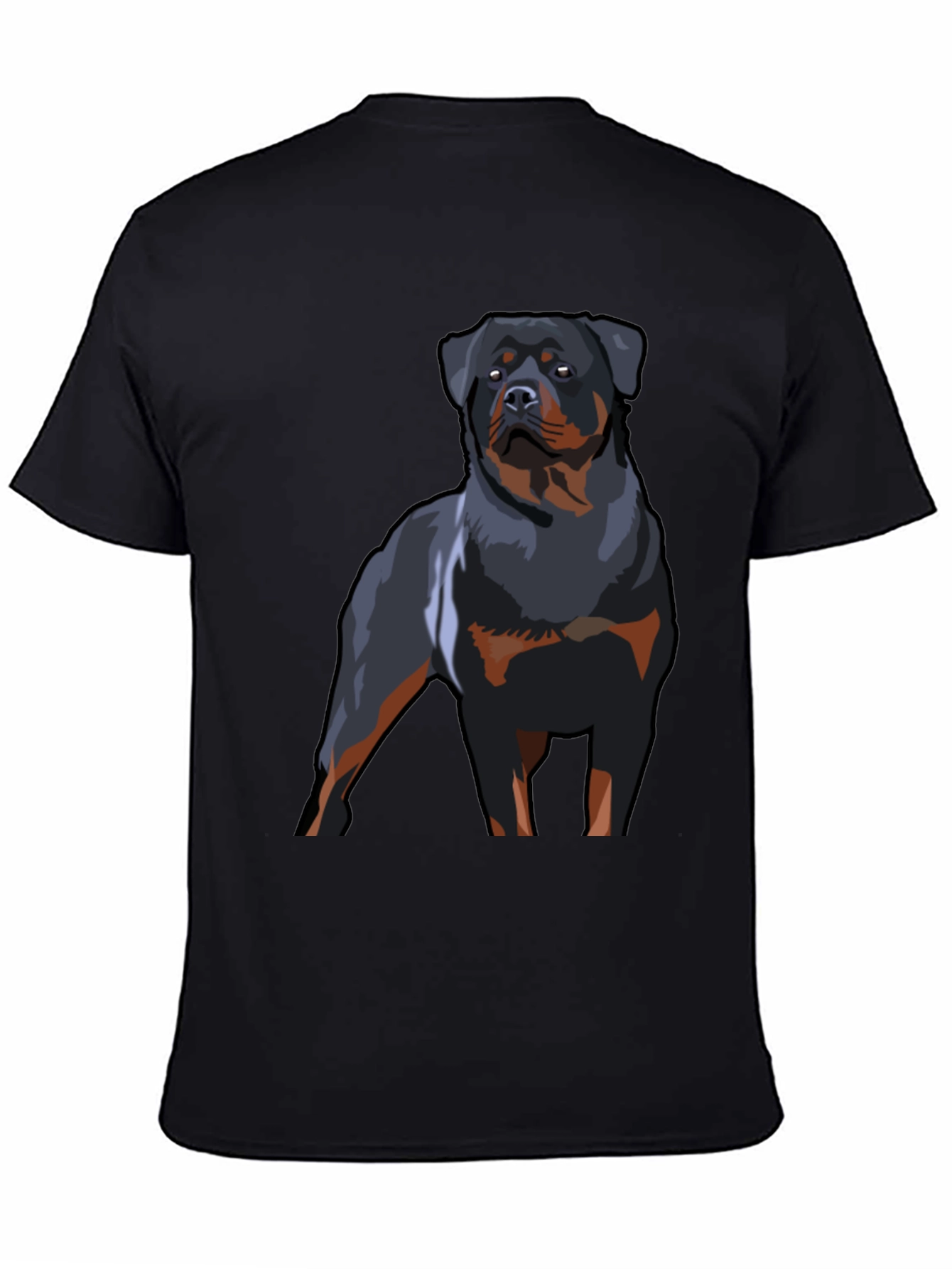 Rottweiler Graphic T-Shirt - Black Dog Lover Tee