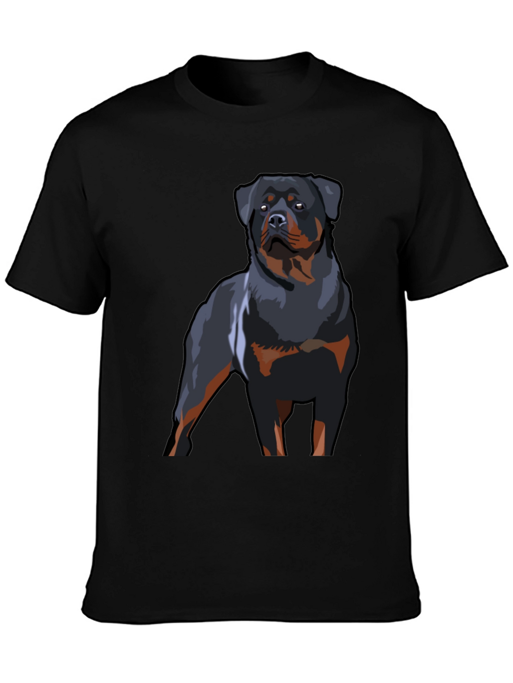 Rottweiler Graphic T-Shirt - Black Dog Lover Tee