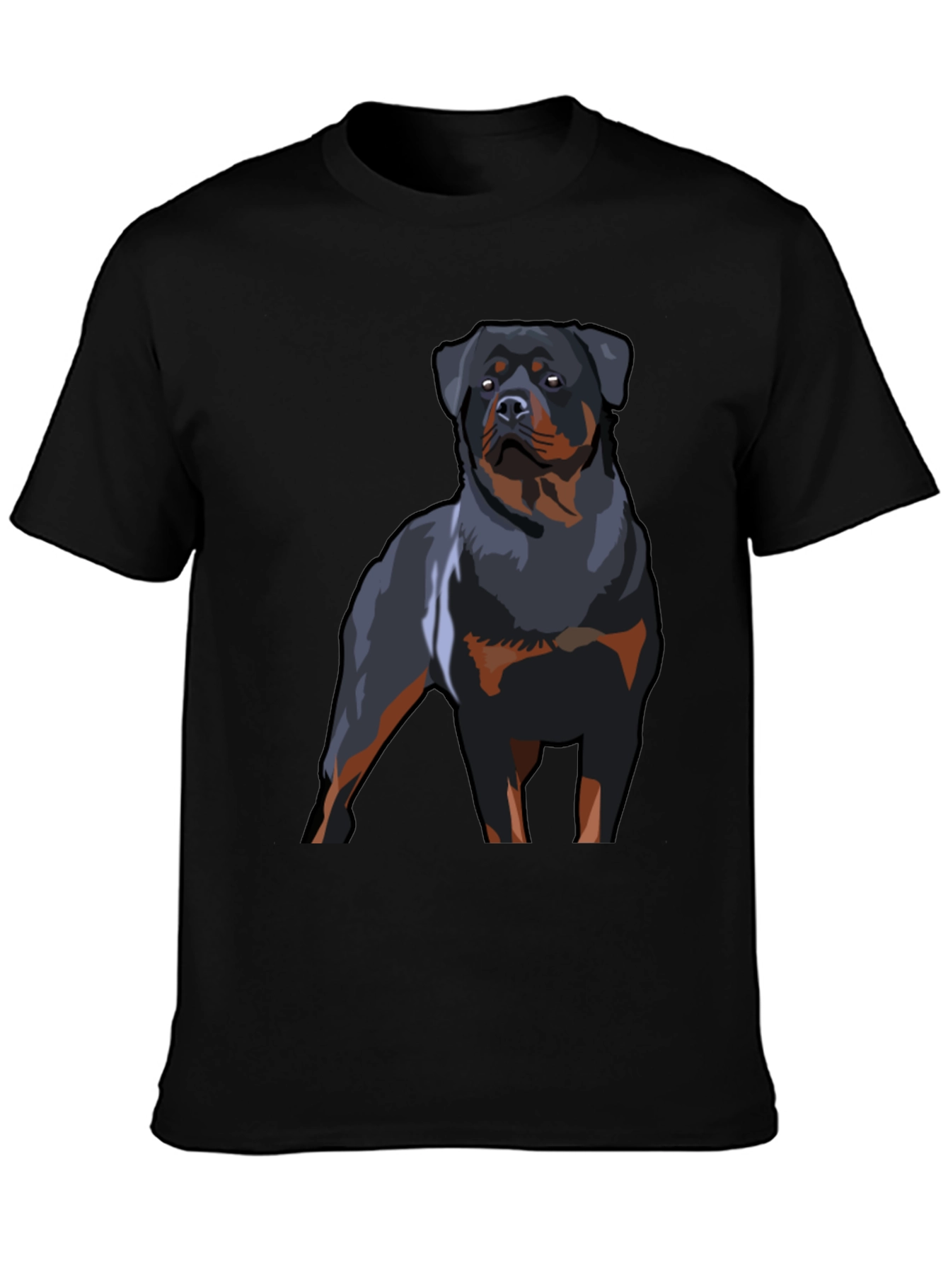 Rottweiler Graphic T-Shirt - Black Dog Lover Tee
